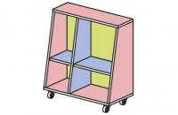 Тумба мобильная с открытыми полками Силуэт. Фото №1