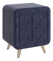 Тумба прикроватная Софи 2, (480х370х580) синий (велюр)