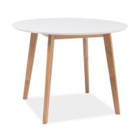 MOSSOIIBD90 Стол круглый SIGNAL MOSSO II, белый, 90x90. Фото №1