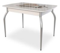 Танго Стол (обеденный) белый/Кофе фото Танго Стол (обеденный) белый/Кофе. Фото №1