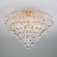 Потолочная люстра Eurosvet Ostiniya 3299/9 белый с золотом/прозрачный хрусталь Strotskis