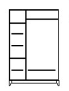 Шкаф для одежды Сабрина ММ-302-01/03Б (альба). Фото №3