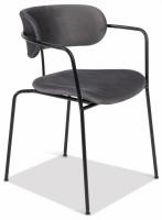 Кресло VAN HALLEN (mod. 2433S) ткань/металл, 54,5х53,5/76 см, высота до сиденья 46 см, серый/черный (поставляется по 2 шт) фото Кресло VAN HALLEN (mod. 2433S) ткань/металл, 54,5х53,5/76 см, высота до сиденья 46 см, серый/черный (поставляется по 2 шт). Фото №1