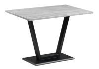 Стол деревянный Мичиган Лофт 110х70 25 мм бетон / черный матовый. Фото №1