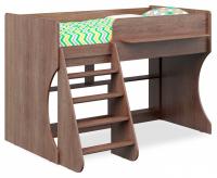 Кровать-чердак Р436 Капризун 2, древесина коричневая светлая дуб. Фото №1