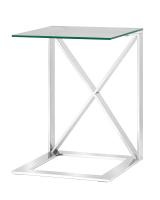 Журнальный стол 40*40 КРОСС серебро
