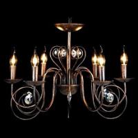 Подвесная люстра Eurosvet Tomas 60018/6 черный с золотом фото Подвесная люстра Eurosvet Tomas 60018/6 черный с золотом. Фото №1