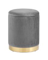 Пуф Шарлотта с ящиком велюр серый фото Пуф Шарлотта с ящиком велюр серый. Фото №1