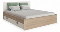 кровать 2000*1600 Анастасия АН-22К (с ящиками) дуб роше/мисандея стоун кровать 2000*1600 Анастасия АН-22К (с ящиками) дуб роше/мисандея стоун