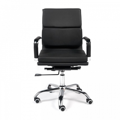 Кресло BESTO-LOW кож/зам, черный фото Кресло BESTO-LOW кож/зам, черный. Фото №2