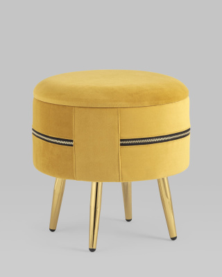 Пуф Тильда велюр охра. Фото