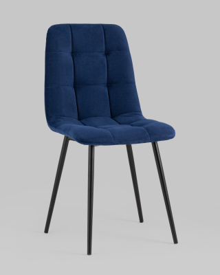 Стул Oliver велюр тёмно-синий фото Стул Oliver велюр тёмно-синий. Фото №3