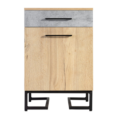 Тумба для обуви с ящиком Loft Дуб натур/Бетон фото Тумба для обуви с ящиком Loft Дуб натур/Бетон. Фото №4
