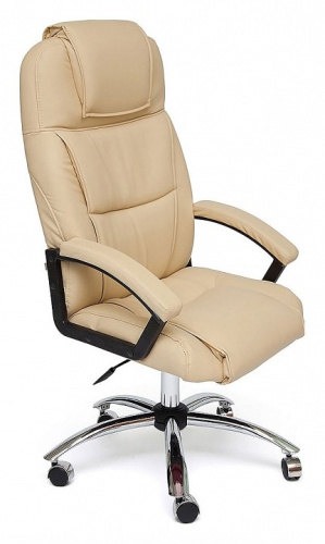 Компьютерное кресло BERGAMO хром кож/зам, бежевый, 36-34  id -. Фото №1