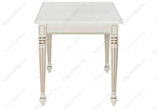 Стол деревянный Леджер слоновая кость / патина золото. Фото №4