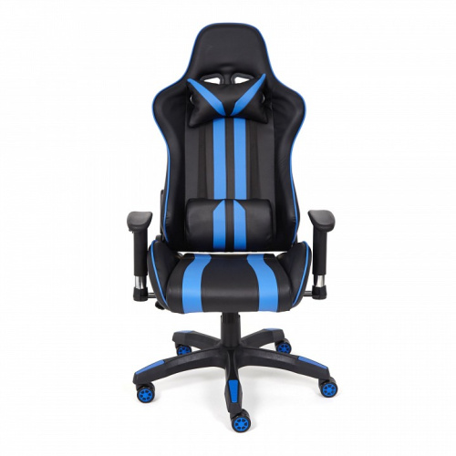 Кресло iCar, кож/зам, черный/синий (id: ). Фото №2