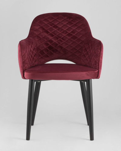 Стул Венера диамант велюр бордовый. Фото №4