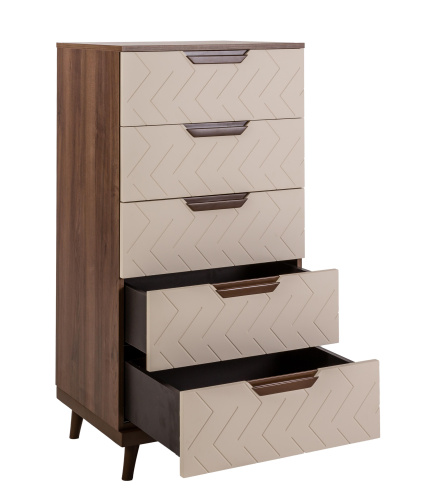 Комод с 5 ящиками Сканди Бежевый. Фото №5