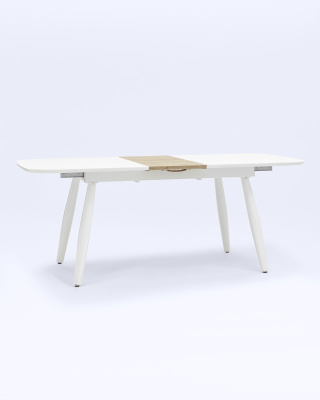 Стол обеденный Чикаго раскладной 160-200*90 белый. Фото