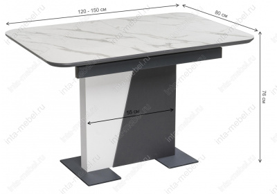 Стол Кларк графит / белый. Фото №2