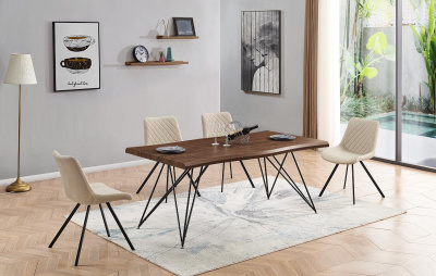 Стол T-1078 орех/матовый черный. Фото №2