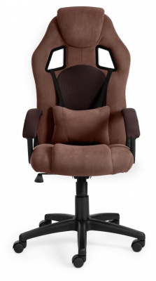 Кресло DRIVER флок/ткань, коричневый, 6/24. Фото №2