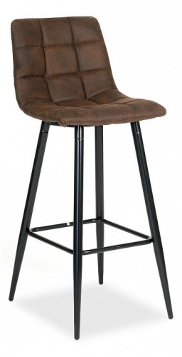 Стул SPICE (mod.8078) металл,ткань наппа, 51 x 42 x 104 см, темно-коричневый/черный, PK-03 (поставляется только по 2 шт). Фото №1
