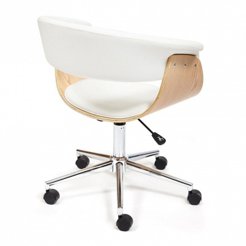 Кресло VIMTA  натуральный, кож/зам белый фото Кресло VIMTA  натуральный, кож/зам белый. Фото №2