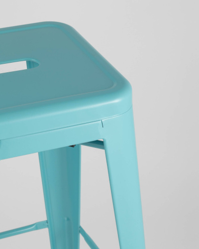 Стул барный TOLIX голубой матовый. Фото №7