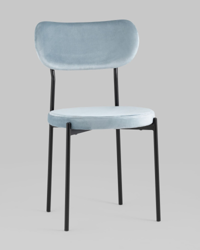 Стул Барбара велюр серо-голубой. Фото №3