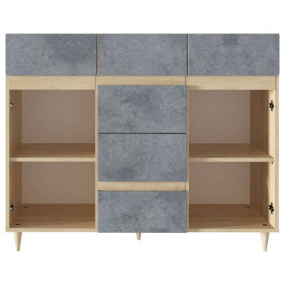 Киото СТЛ.339.05 Комод Дуб небраска/Бетон тёмный. Фото №2