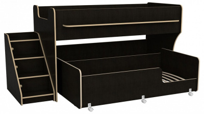 Кровать двухъярусная Р444-2 Капризун 7, древесина коричневая светлая дуб. Фото №5