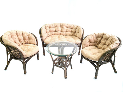 Комплект Багама с диваном и бежевыми подушками фото Комплект Багама с диваном и бежевыми подушками. Фото №5