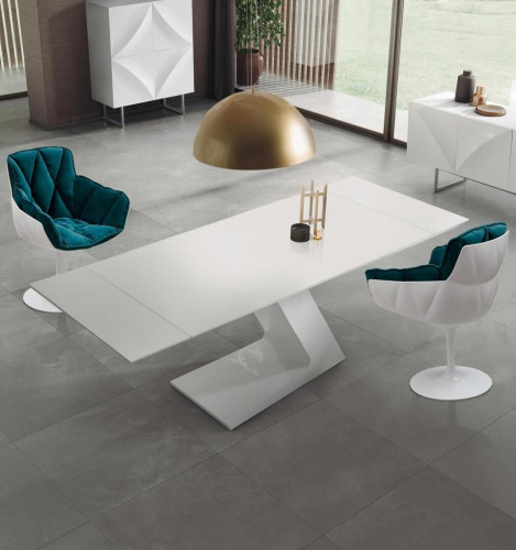 Дизайнерское кресло DC1571D(V2) белый/бирюзовый. Фото №11