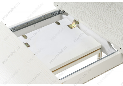 Стол деревянный Леджер слоновая кость / патина золото. Фото №5