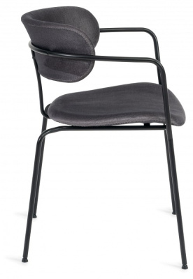 Кресло VAN HALLEN (mod. 2433S) ткань/металл, 54,5х53,5/76 см, высота до сиденья 46 см, серый/черный (поставляется по 2 шт) фото Кресло VAN HALLEN (mod. 2433S) ткань/металл, 54,5х53,5/76 см, высота до сиденья 46 см, серый/черный (поставляется по 2 шт). Фото №2