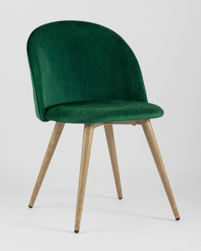 Стул Лион велюр с ромбами зеленый. Фото №3