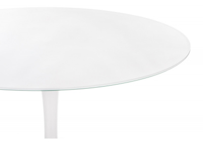 Стол стеклянный Tulip 90 white. Фото