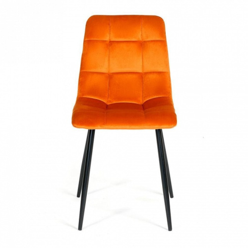 Стул  CHILLY (mod. 7094) металл/вельвет, 45 х 55 х 87,5 см, рыжий/черный, G062-24 (поставляется только по 4 шт). Фото №2