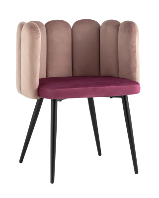 Кресло Карнавал пыльно-розовое/бордо. Фото