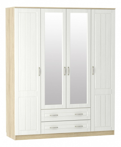 Шкаф комбинированный ОливияНМ 011.84, Белое дерево, Дуб Сонома. Фото №1