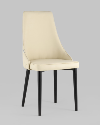 Стул Луис экокожа кремовый черные ножки. Фото №3