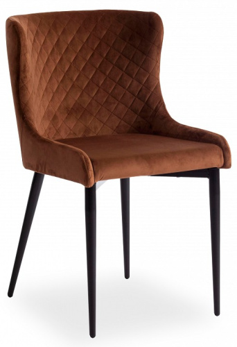 Стул MANTRA (mod. 713) ткань/металл, 49х61х82 см, высота до сидения 49 см, коричневый barkhat 11/черный (поставляется по 4 шт). Фото №1