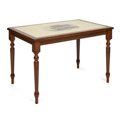 Кухонный стол с плиткой СТ 3045Р тёмный дуб (Дерево). Фото №1