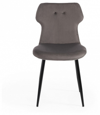 Стул Secret De Maison ROBOCOP (mod. DC0128) вельвет/металл, 57 х 46 х 85 см , серый (HLR 24)/черный   (поставляется по 4 шт). Фото