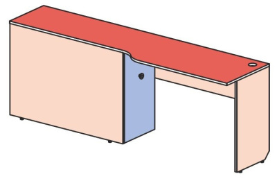 Стол-тумба для двухэтажного блока Силуэт. Фото №2