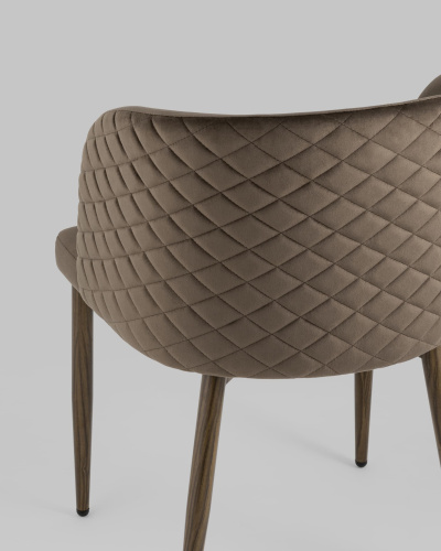 Стул Оскар велюр коричневый. Фото №8