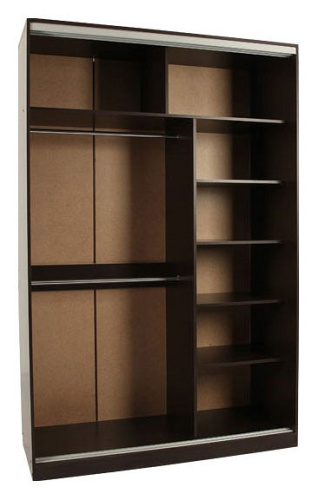 Шкаф-купе Гранд 7-600 розы (полки слева) венге. Фото №2