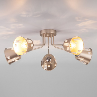 Потолочная люстра Eurosvet Benna 70105/5 шампань фото Потолочная люстра Eurosvet Benna 70105/5 шампань. Фото №2