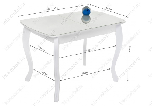 Стол деревянный Бриллиант белый фото Стол деревянный Бриллиант белый. Фото №6